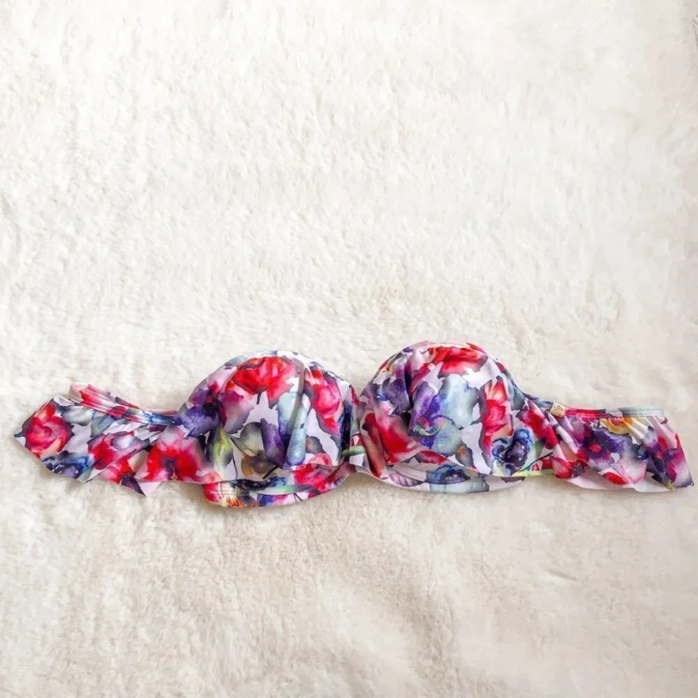 La Vie En Rose Swim Floral Off The Shoulder Bikini